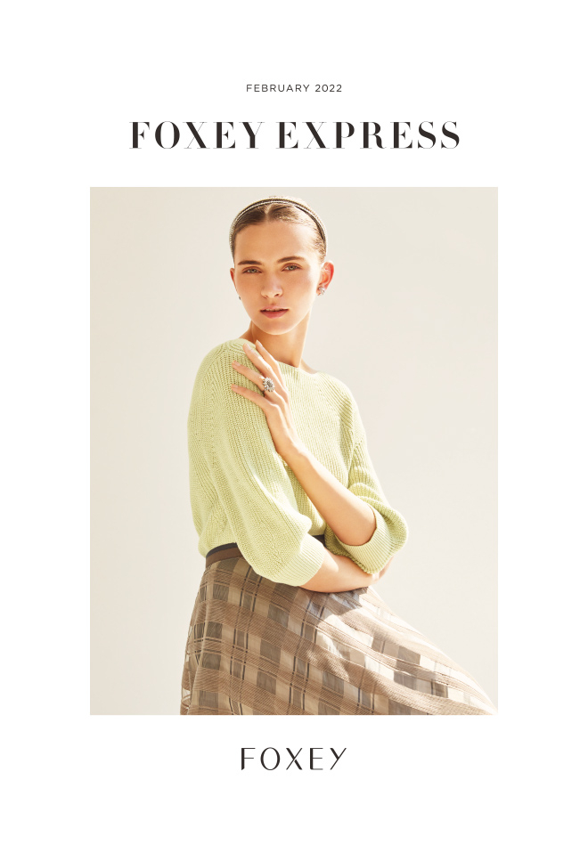 定価9.7万 2022 FOXEY FRENCH GINGHAM SKIRT 40 フォクシー フレンチ