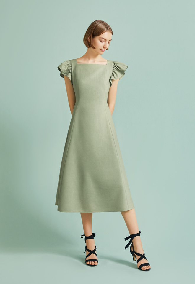 ＦＯＸＥＹ ＮＥＷ ＹＯＲＫ　Dress Rozalind ピスタチオ　３８ひざ丈ワンピース